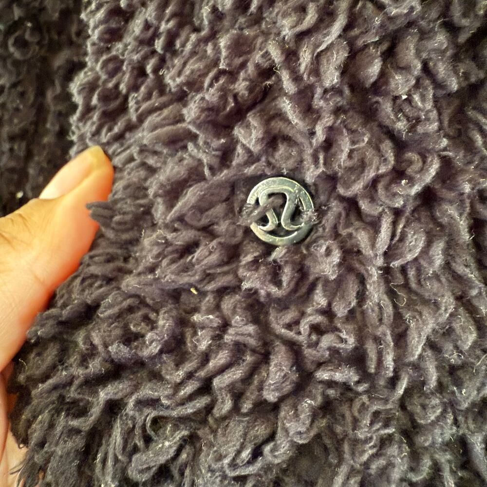 Lululemon‎ Oh So Sherpa Half Zip Black Women’s Size 6 Pullover Sweater Jacket - Picture 4 of 11